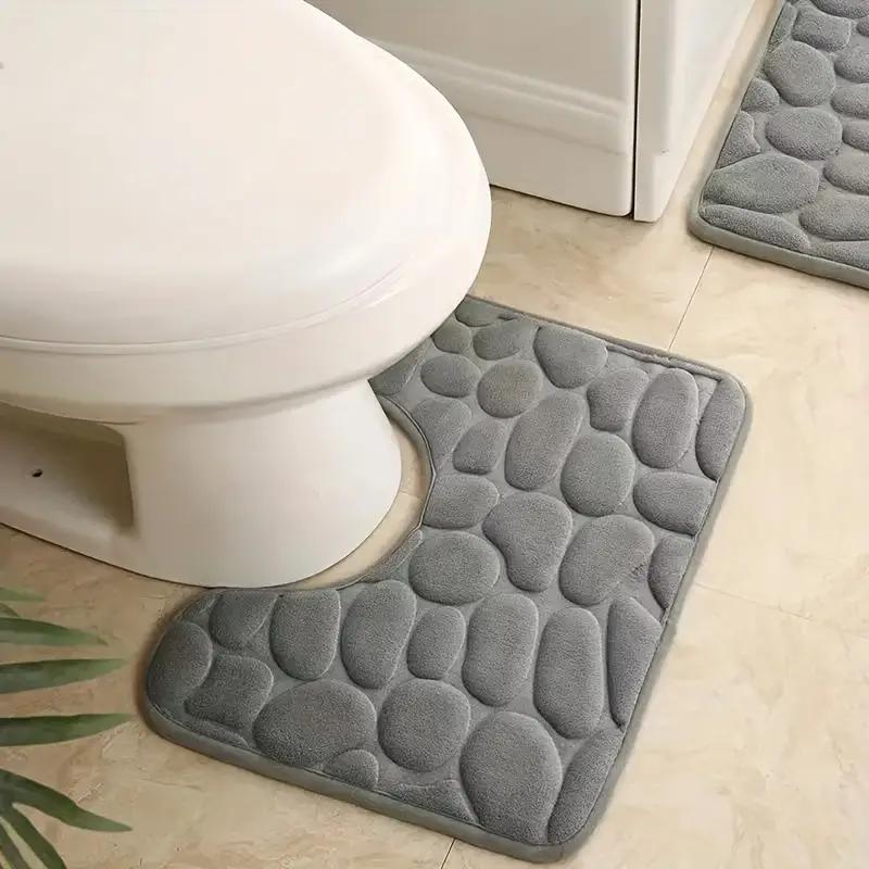 Washroom toilet foot mat U-shaped floor mat waterproof pad Bathroom bathroom water absorption anti-skid pad 40x50cm сірий
Washroom toilet foot mat U-shaped floor mat waterproof pad Bathroom bathroom water absorption anti-skid pad 40x50cm сірий