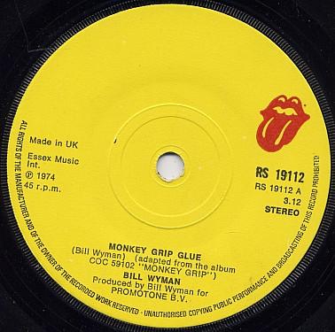 7inch Record BILL WYMAN - Monkey Grip Glue RS19112 Rolling Stones 1974 UK Rock Used
7inch Record BILL WYMAN - Monkey Grip Glue RS19112 Rolling Stones 1974 UK Rock Used