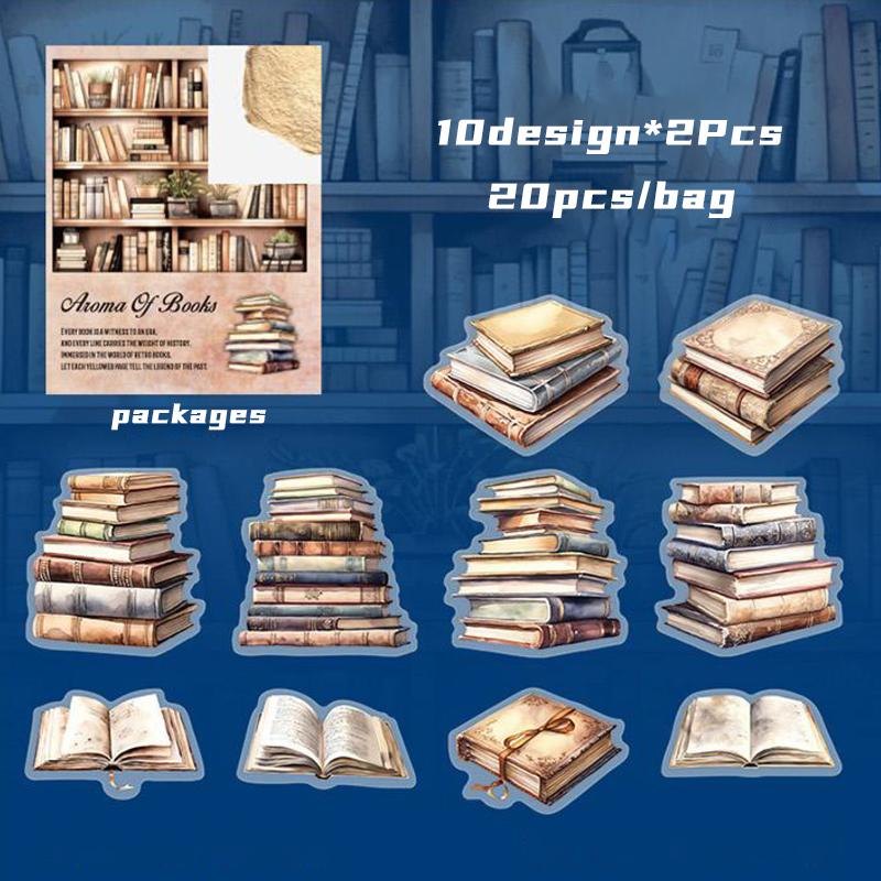 Mr. Paper, 6 Styles, 20PCS/style, Vintage Style Book PET Sticker Bag, DIY Decoration Library Landscape Material Sticker
Mr. Paper, 6 Styles, 20PCS/style, Vintage Style Book PET Sticker Bag, DIY Decoration Library Landscape Material Sticker