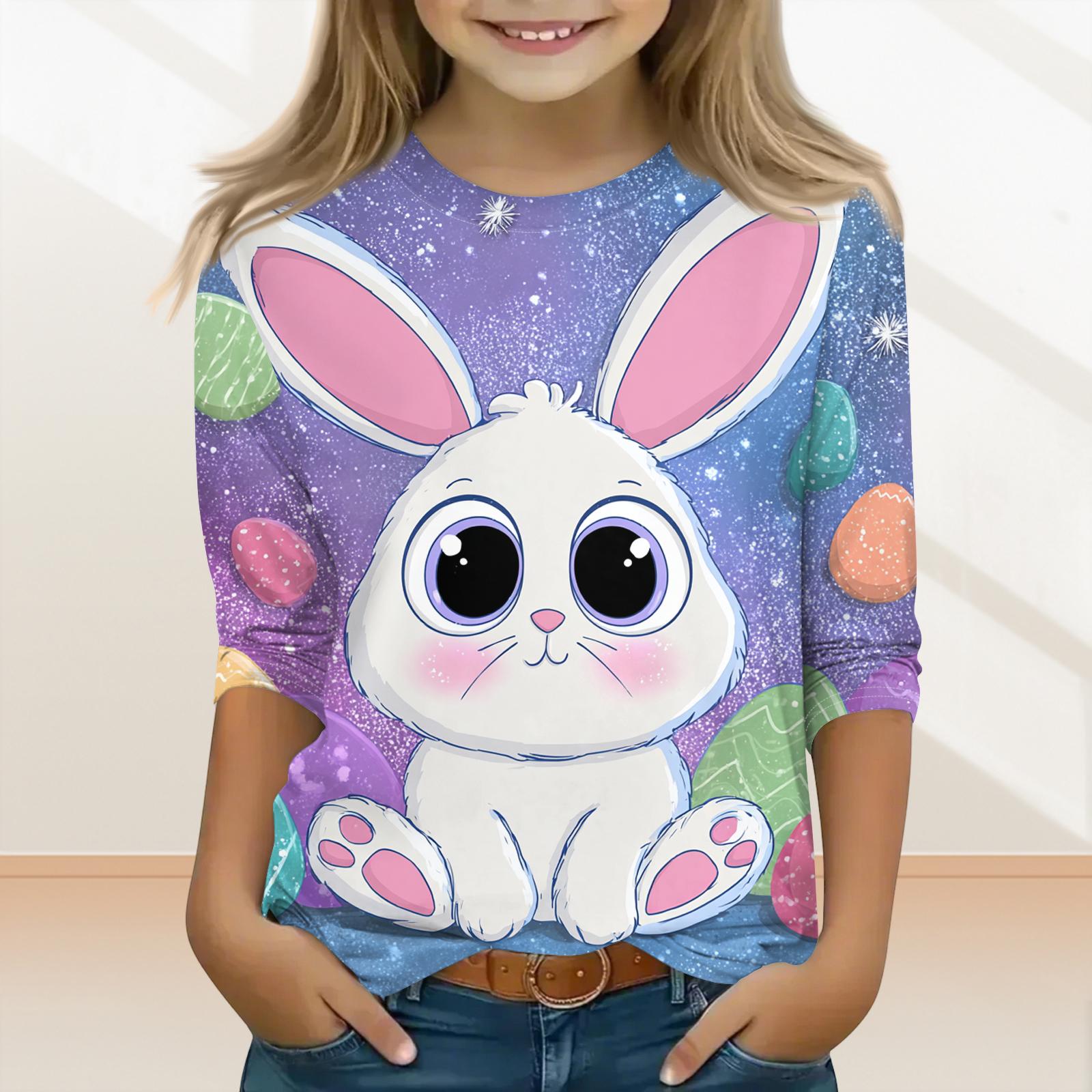 Children s Three-quarter Sleeve Round Neck Top With Easter Print, Casual Everyday Top 150
Children s Three-quarter Sleeve Round Neck Top With Easter Print, Casual Everyday Top 150