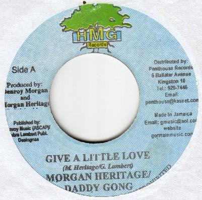 7inch Record MORGAN HERITAGE & DADDY GONG / PASH - Give A Little Love / Roaring Liones NONE HMG Records 2002 Jamaica Reggae, Ska & Dub Used
7inch Record MORGAN HERITAGE & DADDY GONG / PASH - Give A Little Love / Roaring Liones NONE HMG Records 2002 Jamaica Reggae, Ska & Dub Used