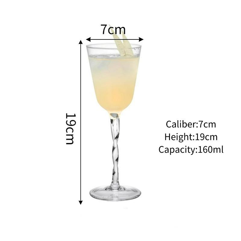 Creative Cocktail Glasses Cups Japanese Thin Glass Cup Wide Mouth Champagne Glass Cup Twisted Trumpet Glass Goblet Kitchen Tools 160ml
Creative Cocktail Glasses Cups Japanese Thin Glass Cup Wide Mouth Champagne Glass Cup Twisted Trumpet Glass Goblet Kitchen Tools 160ml