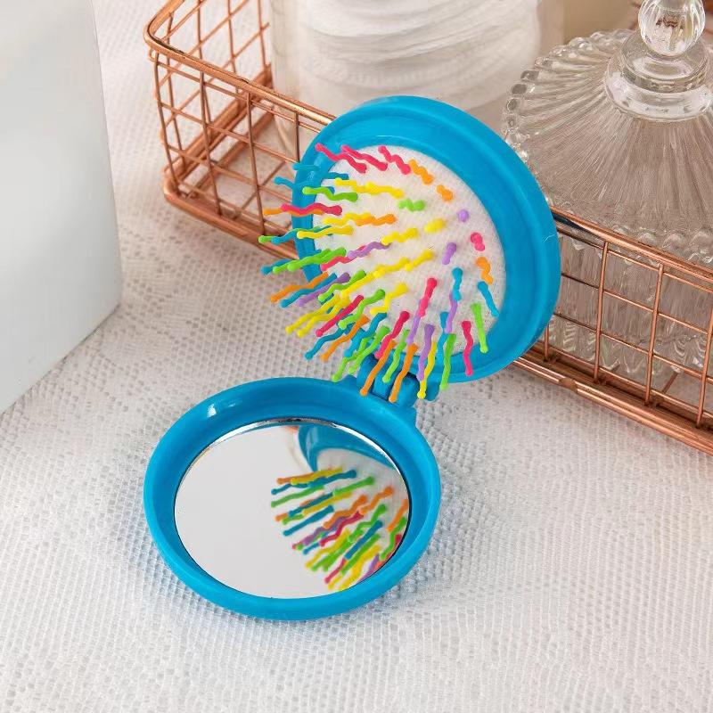 3 Color Mini Hairbrush Mirror Set – Round Airbag Massage Comb & Foldable Pocket Mirror – Hair Styling Tool for Women & Girls синій
3 Color Mini Hairbrush Mirror Set – Round Airbag Massage Comb & Foldable Pocket Mirror – Hair Styling Tool for Women & Girls синій