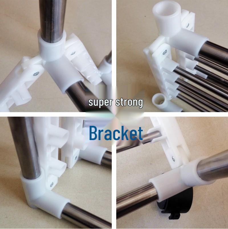 Double-Layer Home Clothes Dryer Rack with Plastic Connectors Universal Folding Model, 4-hole U-slot
Double-Layer Home Clothes Dryer Rack with Plastic Connectors Universal Folding Model, 4-hole U-slot