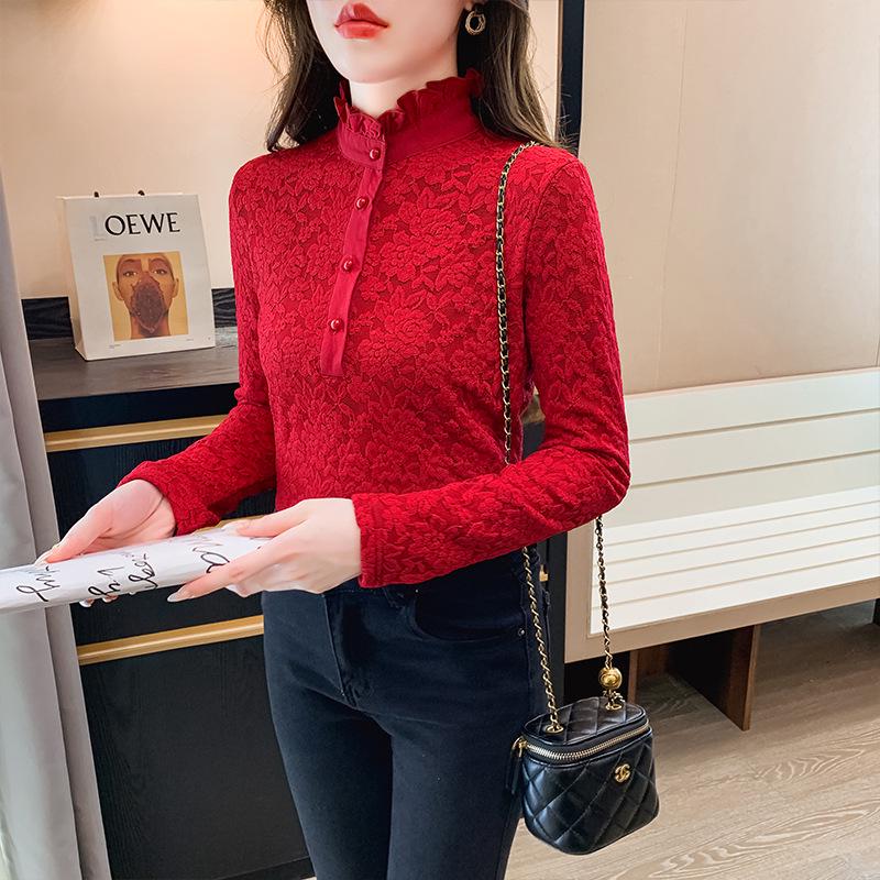 Women s Plus Size Lace Turtleneck Top: Autumn/Winter Warm Velvet, Ideal for Middle-Aged and Elderly 3XL (152-163 jin)
Women s Plus Size Lace Turtleneck Top: Autumn/Winter Warm Velvet, Ideal for Middle-Aged and Elderly 3XL (152-163 jin)