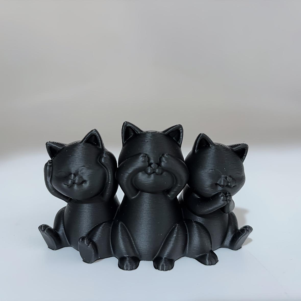 Three No Cat Decorations, Three Funny Conjoined Cat Statue Ornaments, Do Not Smell, Do Not See, Do Not Say cats, Car Ornaments чорний
Three No Cat Decorations, Three Funny Conjoined Cat Statue Ornaments, Do Not Smell, Do Not See, Do Not Say cats, Car Ornaments чорний