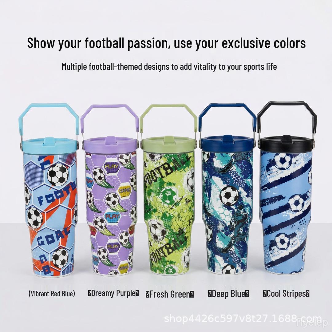 Large 30oz Football-Themed Straw Thermos Cup, Portable Water Bottle 900ml темно-синий
Large 30oz Football-Themed Straw Thermos Cup, Portable Water Bottle 900ml темно-синий
