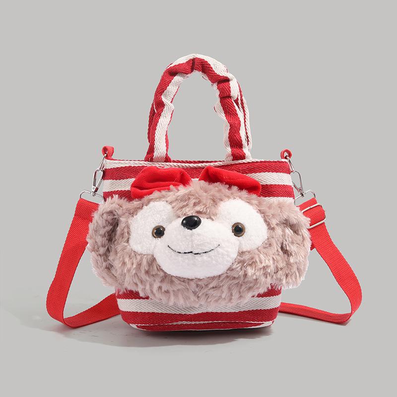 Cute cartoon doll bag autumn and winter new striped canvas bag large capacity
Cute cartoon doll bag autumn and winter new striped canvas bag large capacity