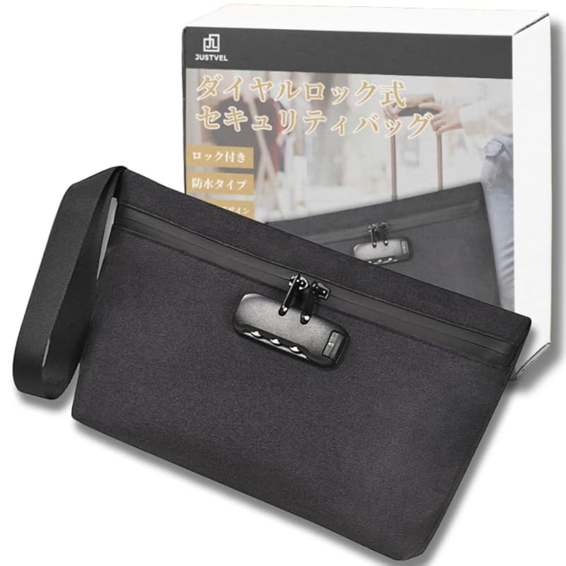 JUSTVEL pouch with lock security pouch For theft and crime prevention measures collection bag security bag Valuables case passbook holder dial type
JUSTVEL pouch with lock security pouch For theft and crime prevention measures collection bag security bag Valuables case passbook holder dial type