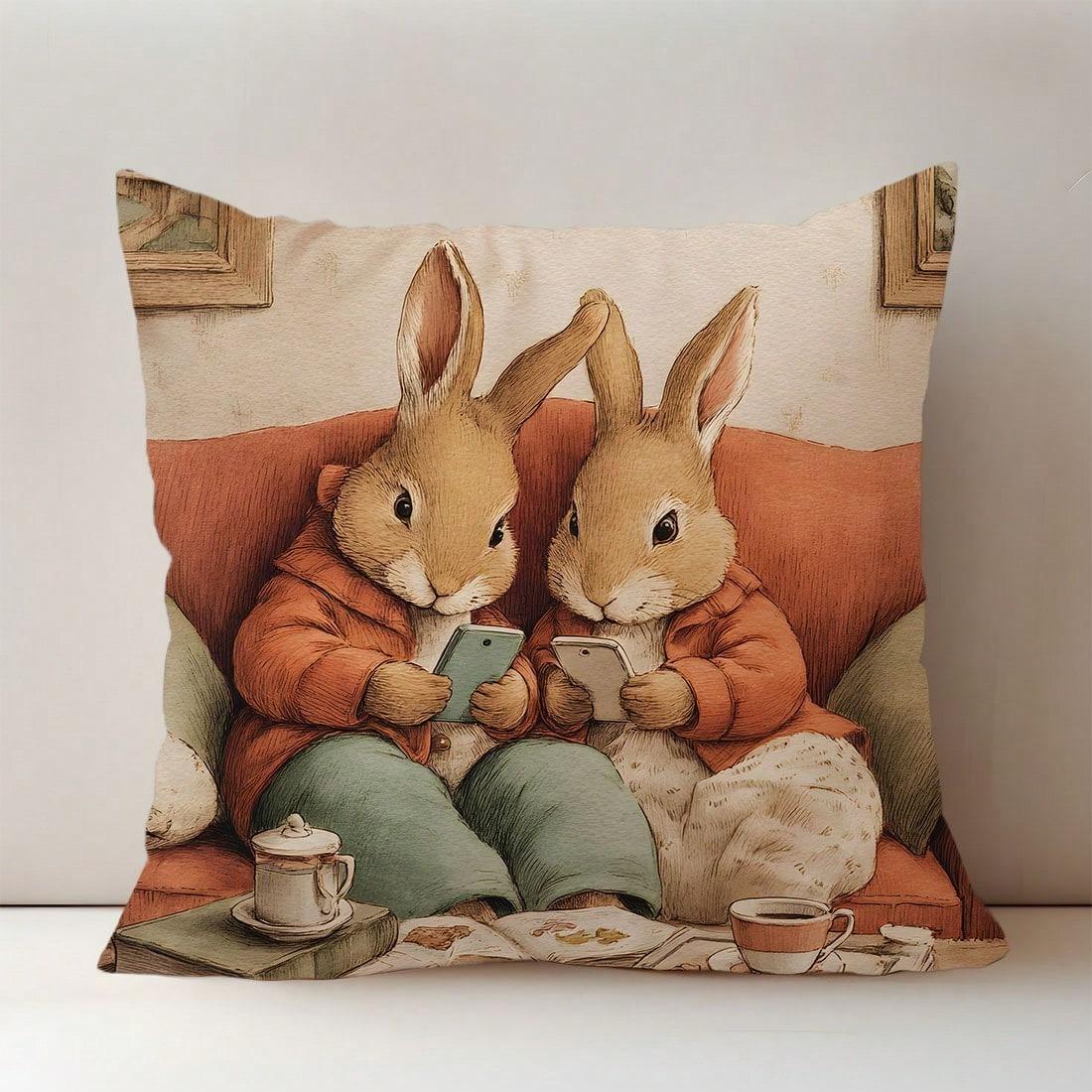 Cartoon Rabbit Reading Story Printed Cushion Cover Sofa Decoration Pillowcase Living Room Sofa Bedroom Home Decoration Pillowcas 45cmx45cm
Cartoon Rabbit Reading Story Printed Cushion Cover Sofa Decoration Pillowcase Living Room Sofa Bedroom Home Decoration Pillowcas 45cmx45cm