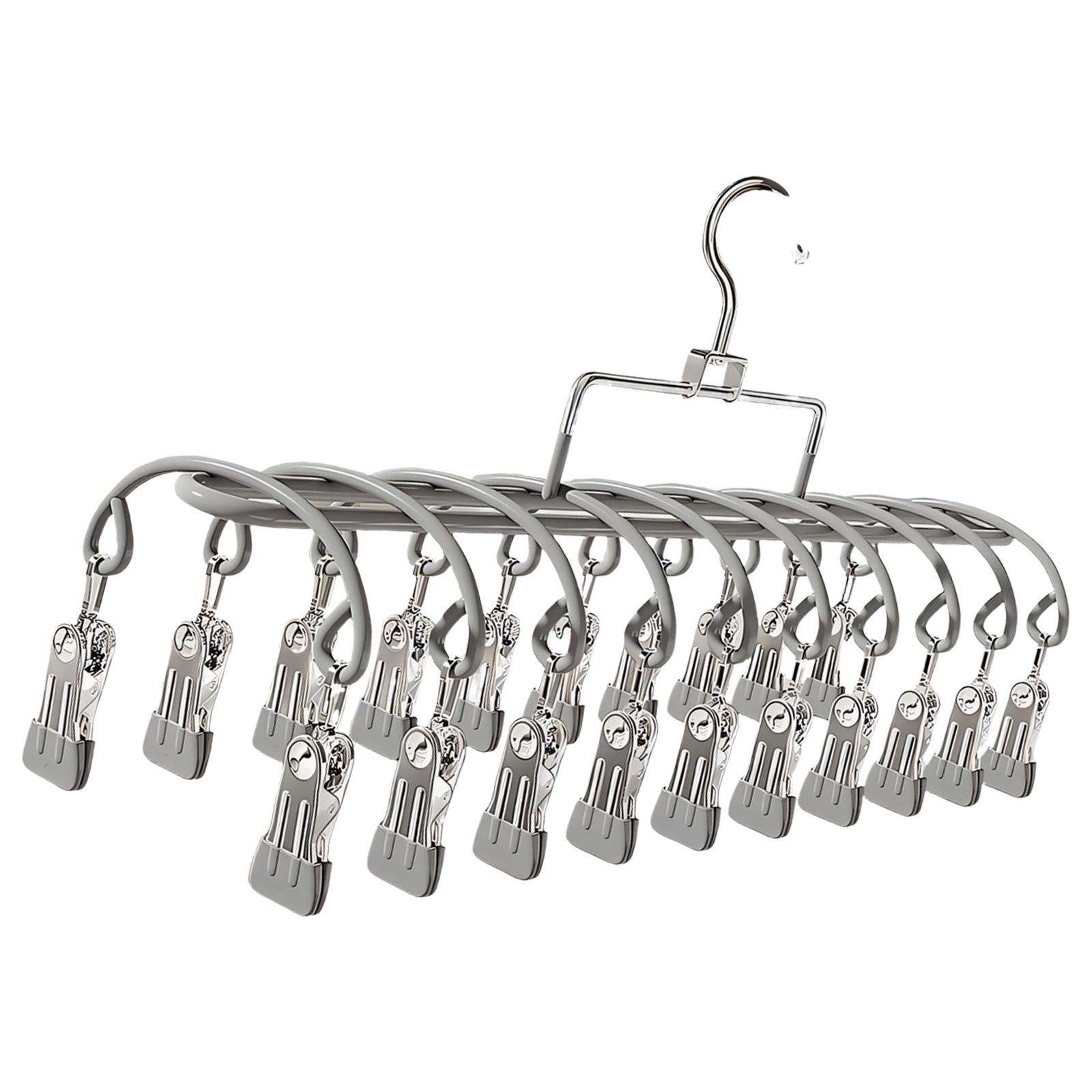 Portable Travel Laundry Rack 20 Rustproof Clip Stainless Steel Clothesline Holder For Underwear Sock Drying Solution срібло сірий колір
Portable Travel Laundry Rack 20 Rustproof Clip Stainless Steel Clothesline Holder For Underwear Sock Drying Solution срібло сірий колір