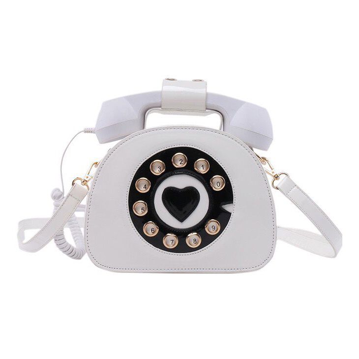 Retro Creative Telephone Shoulder Bag Women Large Capacity Leather Crossbody Bags Ladies Cute Fashion Unique Cartoon Purse Chic 21x16x9cm білий
Retro Creative Telephone Shoulder Bag Women Large Capacity Leather Crossbody Bags Ladies Cute Fashion Unique Cartoon Purse Chic 21x16x9cm білий