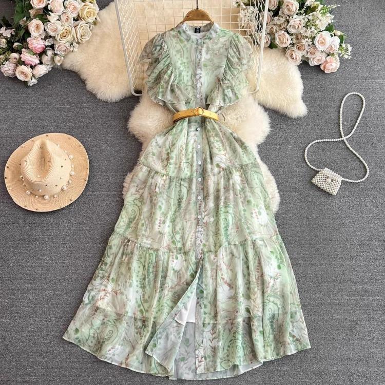 Elegant Floral Print Chiffon Maxi Dress Women Summer Beach Holiday Party Long Robe Butterfly Sleeve O Neck Single Breasted Belt XXL зелений
Elegant Floral Print Chiffon Maxi Dress Women Summer Beach Holiday Party Long Robe Butterfly Sleeve O Neck Single Breasted Belt XXL зелений