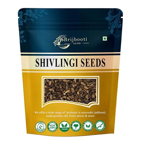 Brijbooti Shivlingi Beej 100 Gr | Shivlangi | Shivling | Sivalingi Seed | Bryonia laciniosa 100GM
Brijbooti Shivlingi Beej 100 Gr | Shivlangi | Shivling | Sivalingi Seed | Bryonia laciniosa 100GM