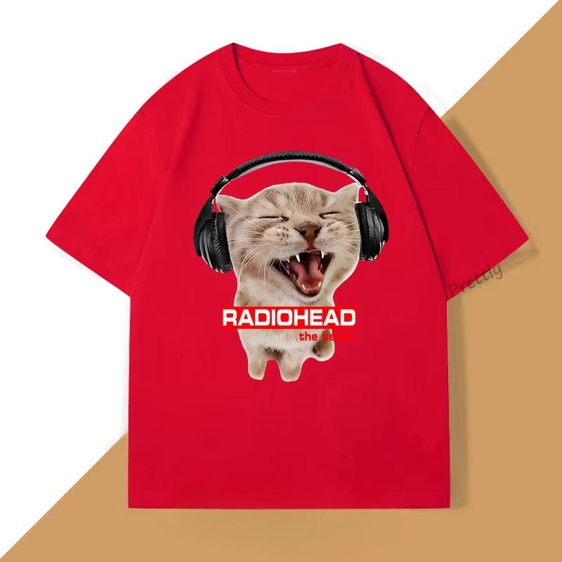 Cat with Headphones Radiohead Tshirt Cute Cat Rock T Shirt Unisex Women Vintage Cotton Short Sleeve Round Neck Tshirt Streetwear S
Cat with Headphones Radiohead Tshirt Cute Cat Rock T Shirt Unisex Women Vintage Cotton Short Sleeve Round Neck Tshirt Streetwear S