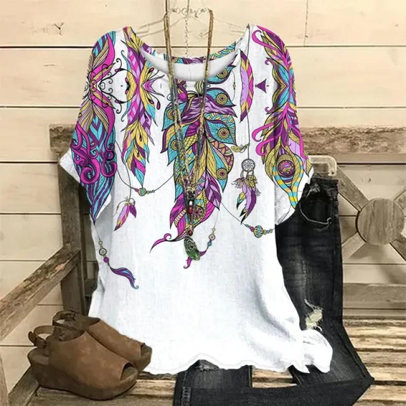 Летняя мода с 3D принтом павлина, круглым вырезом и короткими рукавами, Y2K, повседневная свободная женская новая футболка, топ больших размеров M
Летняя мода с 3D принтом павлина, круглым вырезом и короткими рукавами, Y2K, повседневная свободная женская новая футболка, топ больших размеров M