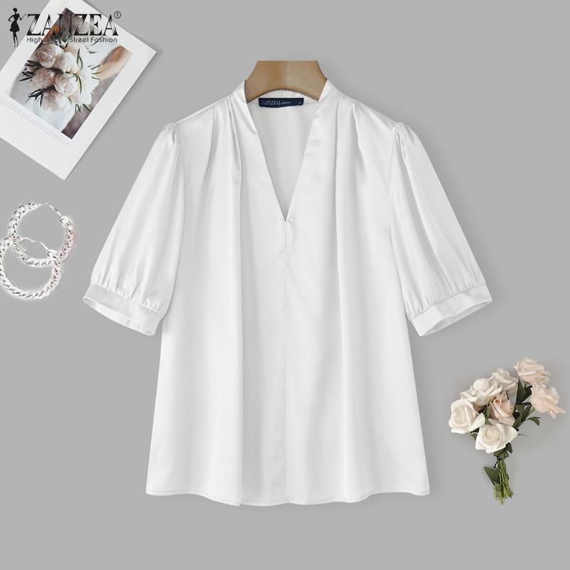 ZANZEA Women Elegant V Neck Short Sleeve Casual Office Blouse L
ZANZEA Women Elegant V Neck Short Sleeve Casual Office Blouse L