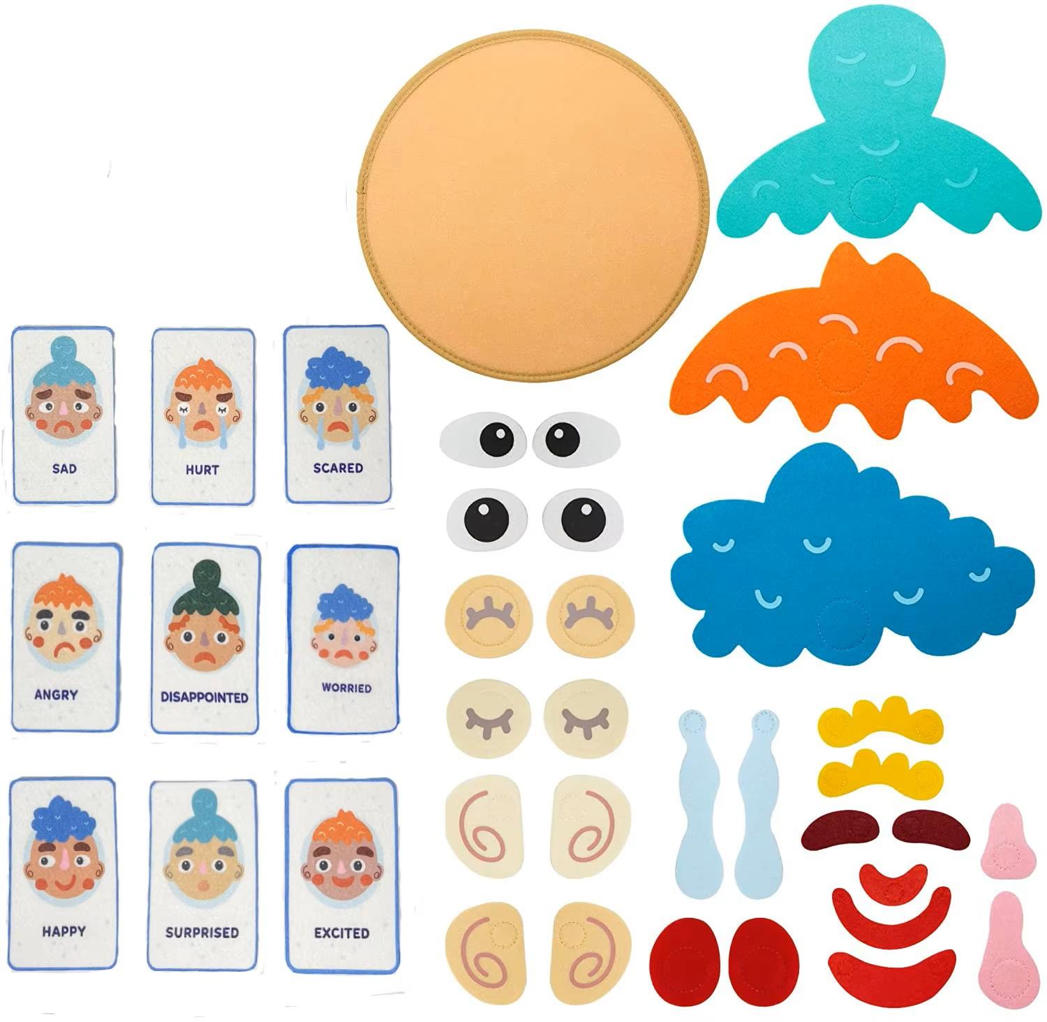 Kids Social Emotional Learning Activities Sensory Toys Montessori Preschool Activities Toys with 2 Face Boards 9 Emotion Cards
Kids Social Emotional Learning Activities Sensory Toys Montessori Preschool Activities Toys with 2 Face Boards 9 Emotion Cards