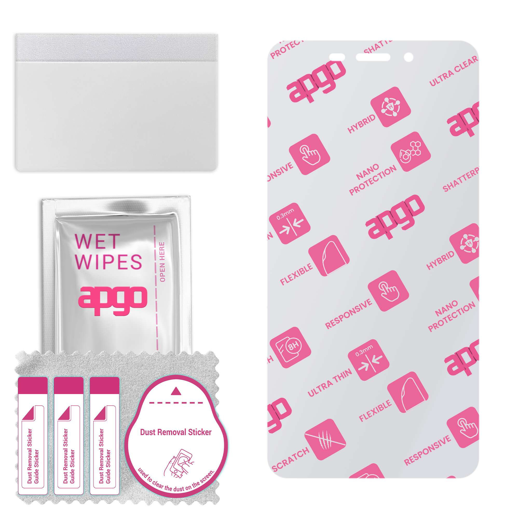 apgo Ultra-Clear Hybrid protective glass compatible with ZTE Blade A5 (2019), flexible nano glass, great replacement for tempered glass, scratch-resis
apgo Ultra-Clear Hybrid protective glass compatible with ZTE Blade A5 (2019), flexible nano glass, great replacement for tempered glass, scratch-resis