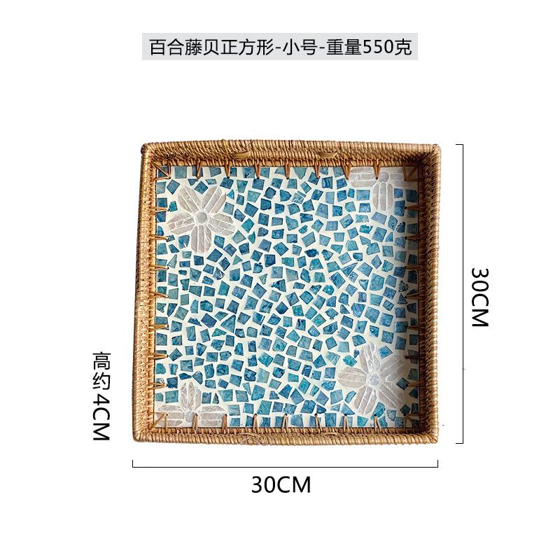 Creative Rattan Shell Color Storage Tray Square Home Living Room Organizer Light Luxury Fruit Basket Home Decorative Ornaments
Creative Rattan Shell Color Storage Tray Square Home Living Room Organizer Light Luxury Fruit Basket Home Decorative Ornaments