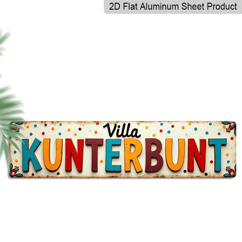 2D Flat 1pc Farmhouse-Style Villa Kunterbunt Aluminum Decorative Sign, 15.7×3.94inch Wall Hanging Decoration - Trendy Style, Perfect for Living Room 40cm x 10cm
2D Flat 1pc Farmhouse-Style Villa Kunterbunt Aluminum Decorative Sign, 15.7×3.94inch Wall Hanging Decoration - Trendy Style, Perfect for Living Room 40cm x 10cm