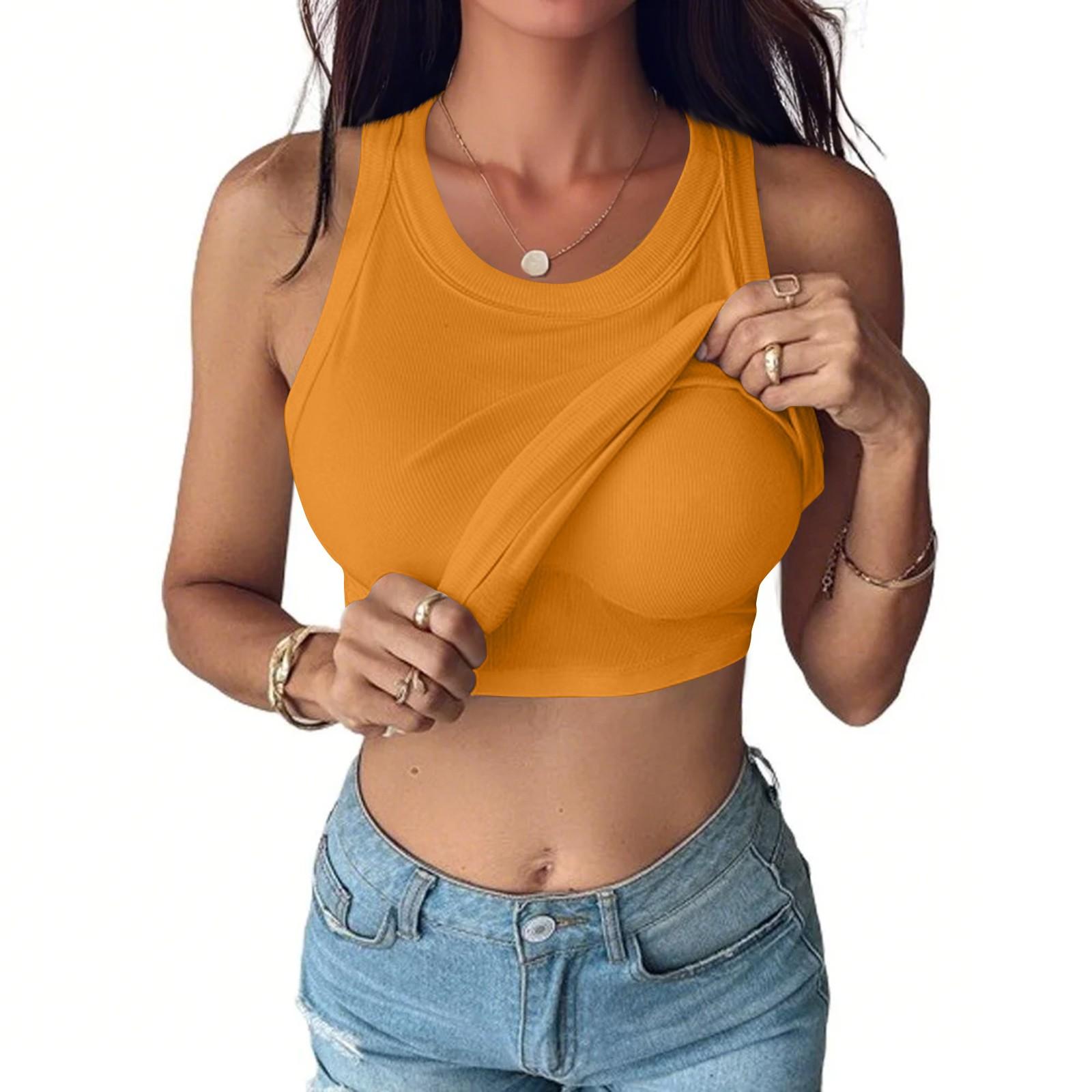 Women’s Seamless Padded Sports Bra Crop Top, Ribbed Sleeveless Tank Top, Soft Stretchy Workout Yoga Bra for Fitness Gym XL жовтий
Women’s Seamless Padded Sports Bra Crop Top, Ribbed Sleeveless Tank Top, Soft Stretchy Workout Yoga Bra for Fitness Gym XL жовтий