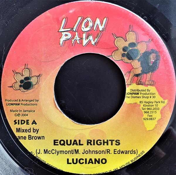 7inch Record LUCIANO - Equal Rights NONE Lion Paw Produc 2004 Jamaica Reggae, Ska & Dub Used
7inch Record LUCIANO - Equal Rights NONE Lion Paw Produc 2004 Jamaica Reggae, Ska & Dub Used
