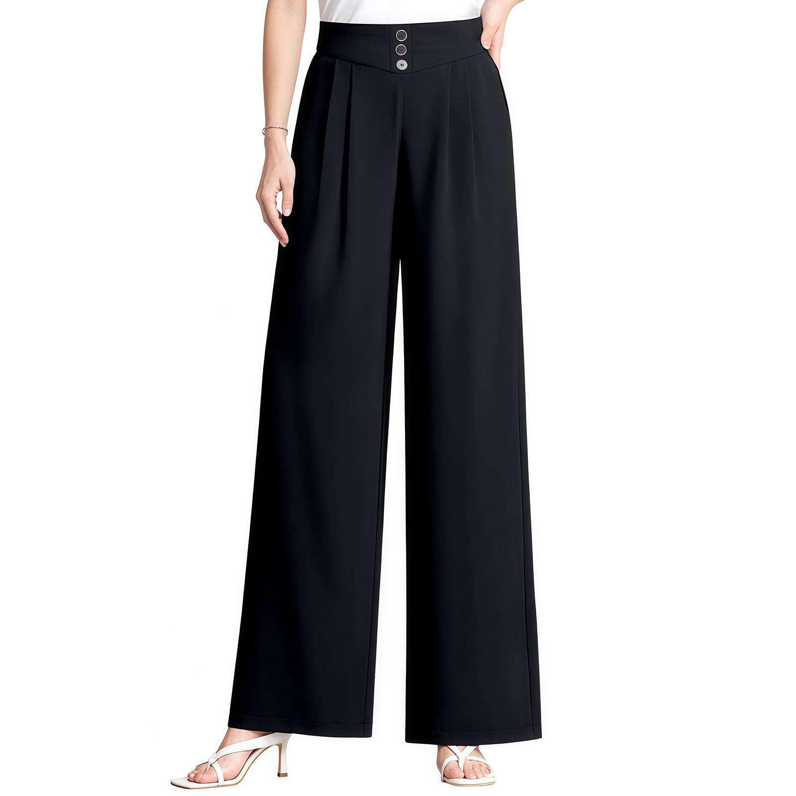 Women s Soft And Flowing High-Waisted Pants S чорний
Women s Soft And Flowing High-Waisted Pants S чорний