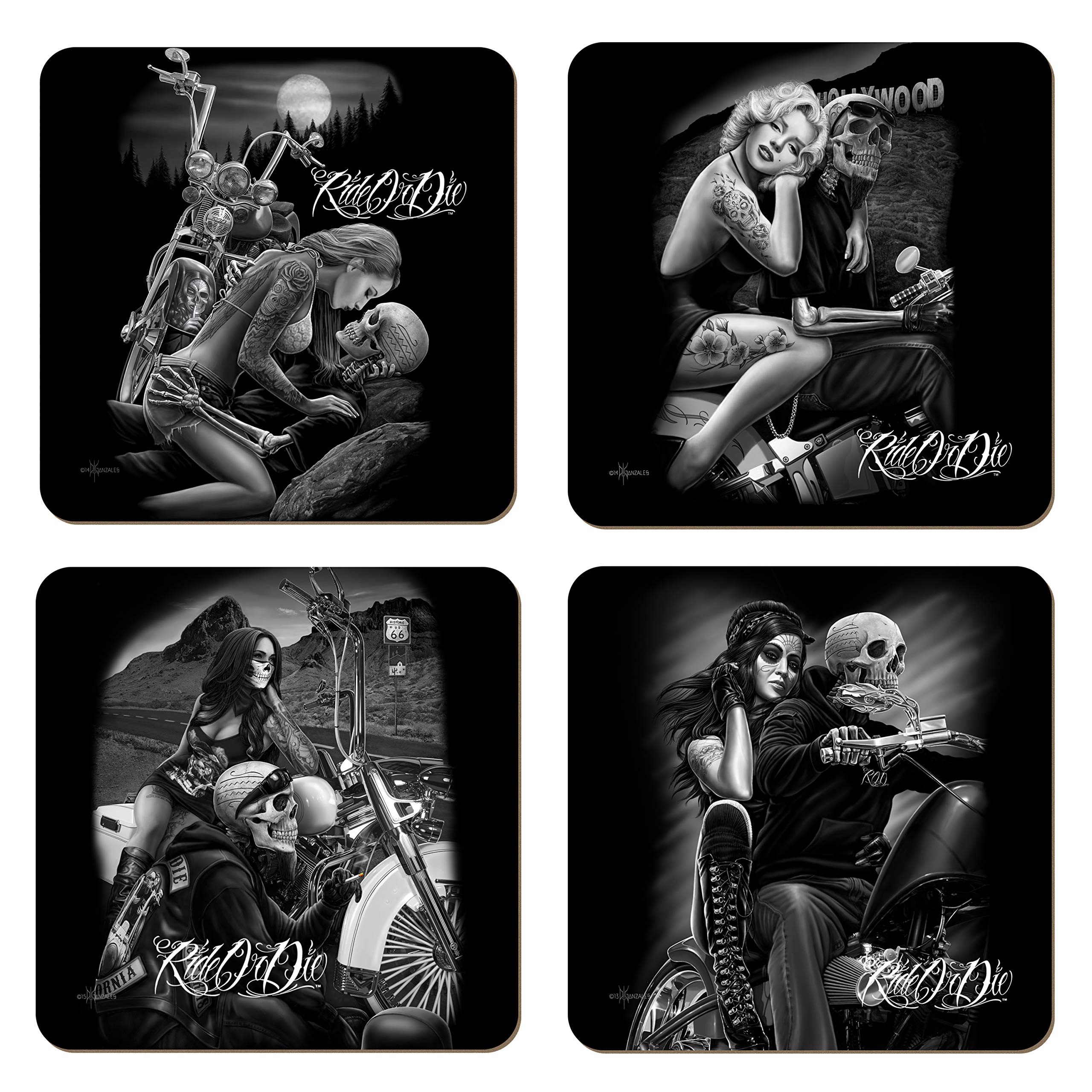 David Gonzales Art Set of 4 Coasters,
David Gonzales Art Set of 4 Coasters,