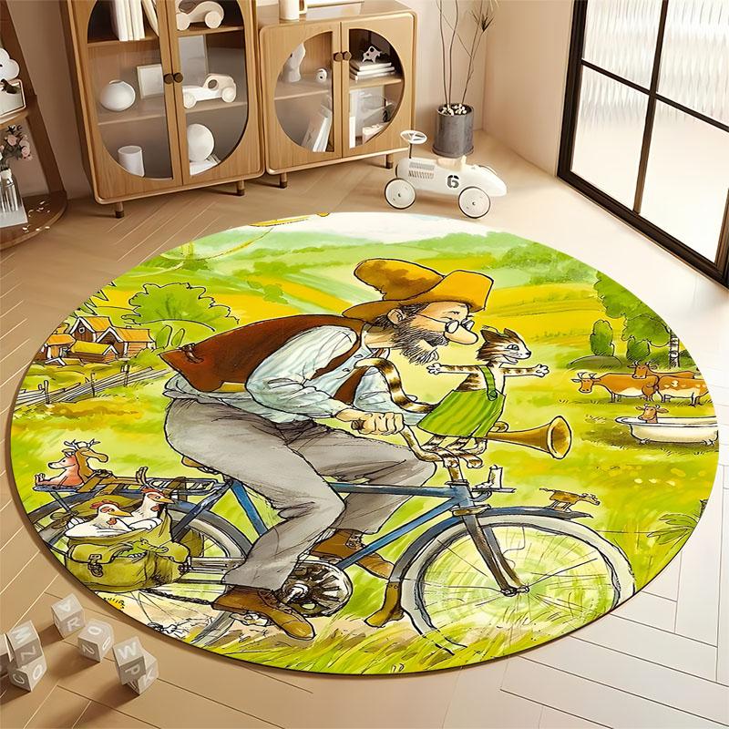 Whimsical Cycling Scene Round Carpet for Kids Rooms round carpet for home sofa bedroom, gift Diameter 60cm
Whimsical Cycling Scene Round Carpet for Kids Rooms round carpet for home sofa bedroom, gift Diameter 60cm