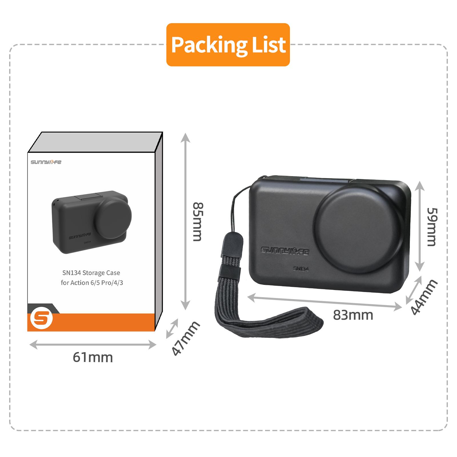 Portable Protective Case Box For DJI OSMO Action 6/5 Pro/4/3 Protective Cover Anti-scratch Camera Protection Shell Accessories
Portable Protective Case Box For DJI OSMO Action 6/5 Pro/4/3 Protective Cover Anti-scratch Camera Protection Shell Accessories