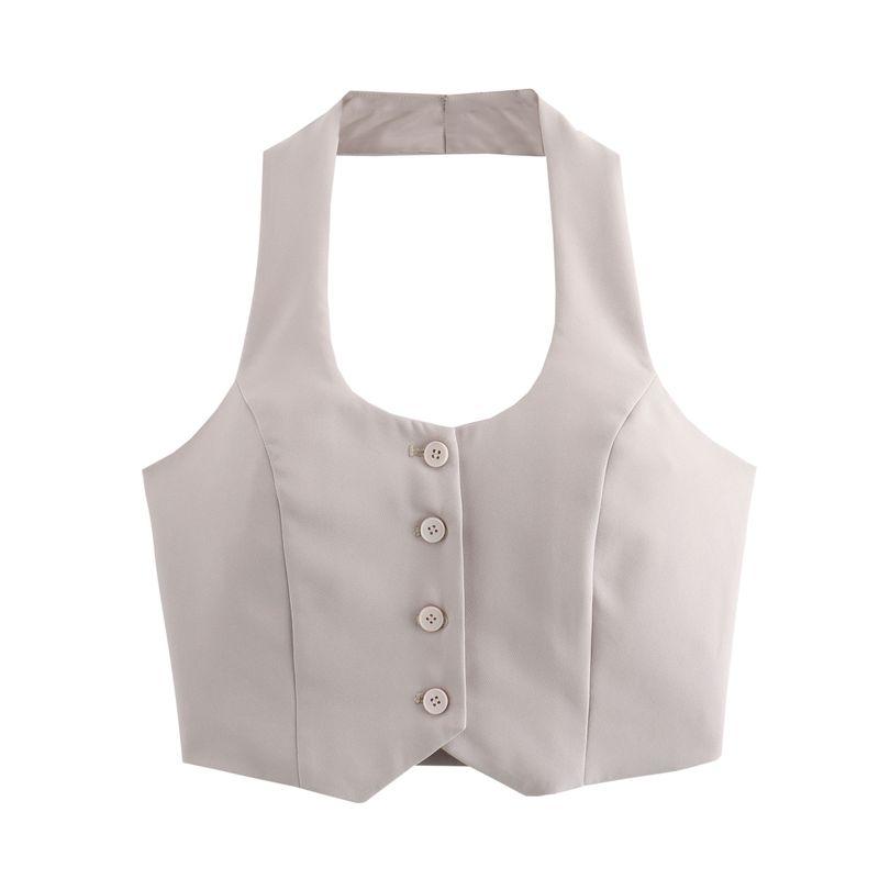 Spring New Temperament Commute Open Back Hanging Collar Vest 3819602 Casual Wide Leg Pants 0123741 Top L
Spring New Temperament Commute Open Back Hanging Collar Vest 3819602 Casual Wide Leg Pants 0123741 Top L