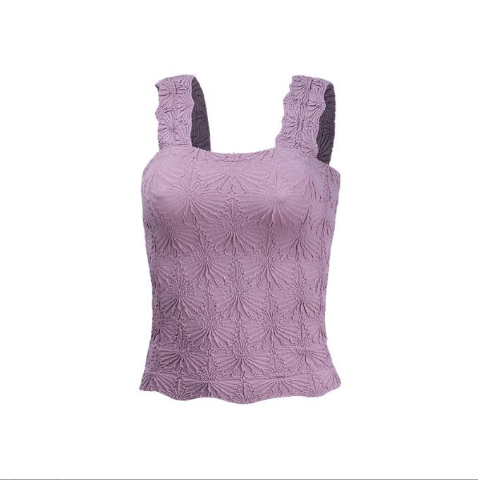 American Square Neck Strappy Knit Jacquard Crop Top - Hollow Out Beautiful Back, Breathable Seamless Style Large фіолетовий
American Square Neck Strappy Knit Jacquard Crop Top - Hollow Out Beautiful Back, Breathable Seamless Style Large фіолетовий