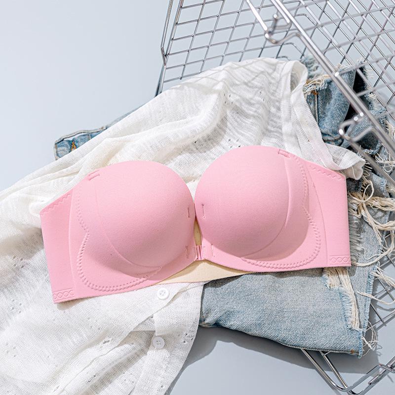 Strapless Push-Up Bandeau Bra with Front Buckle – Enhances Small Busts, Invisible Anti-Slip Design, Beautiful Back Support L 36/80
Strapless Push-Up Bandeau Bra with Front Buckle – Enhances Small Busts, Invisible Anti-Slip Design, Beautiful Back Support L 36/80