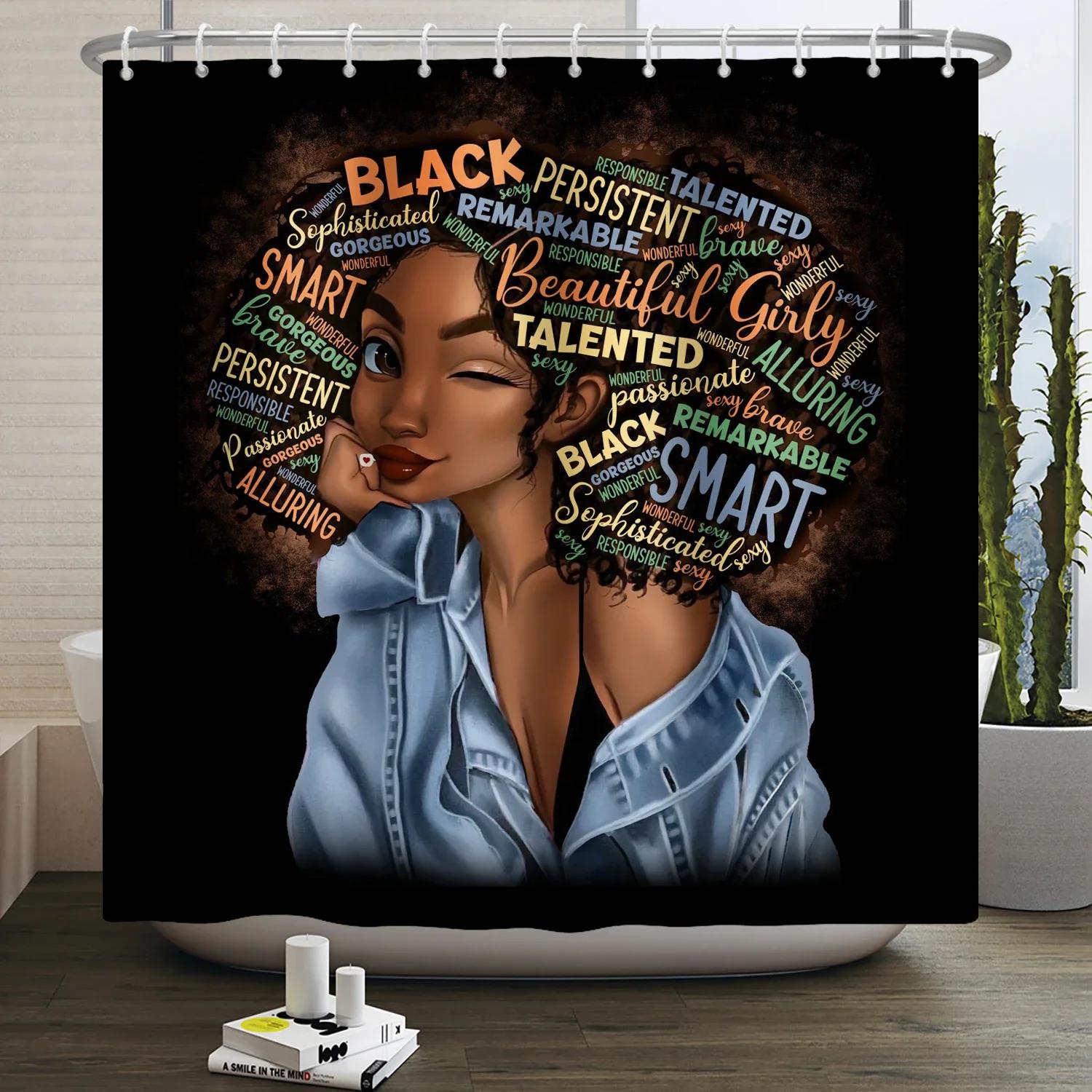 African American Woman Shower Curtain Sexy Black Girl Lady Inspirational Queen Abstract Boho Waterproof Bathroom Shower Curtain W60H190(CM)-1 Pcs
African American Woman Shower Curtain Sexy Black Girl Lady Inspirational Queen Abstract Boho Waterproof Bathroom Shower Curtain W60H190(CM)-1 Pcs