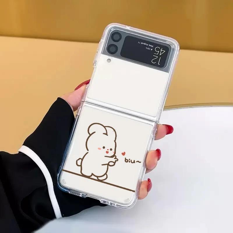 Cute Rabbit Bunny Couple Paired Phone Case for Samsung Galaxy Z Flip 5 ZFlip 6 Transaprent Covers for Samsung ZFlip 4 3 Fundas Galaxy ZFlip 3
Cute Rabbit Bunny Couple Paired Phone Case for Samsung Galaxy Z Flip 5 ZFlip 6 Transaprent Covers for Samsung ZFlip 4 3 Fundas Galaxy ZFlip 3