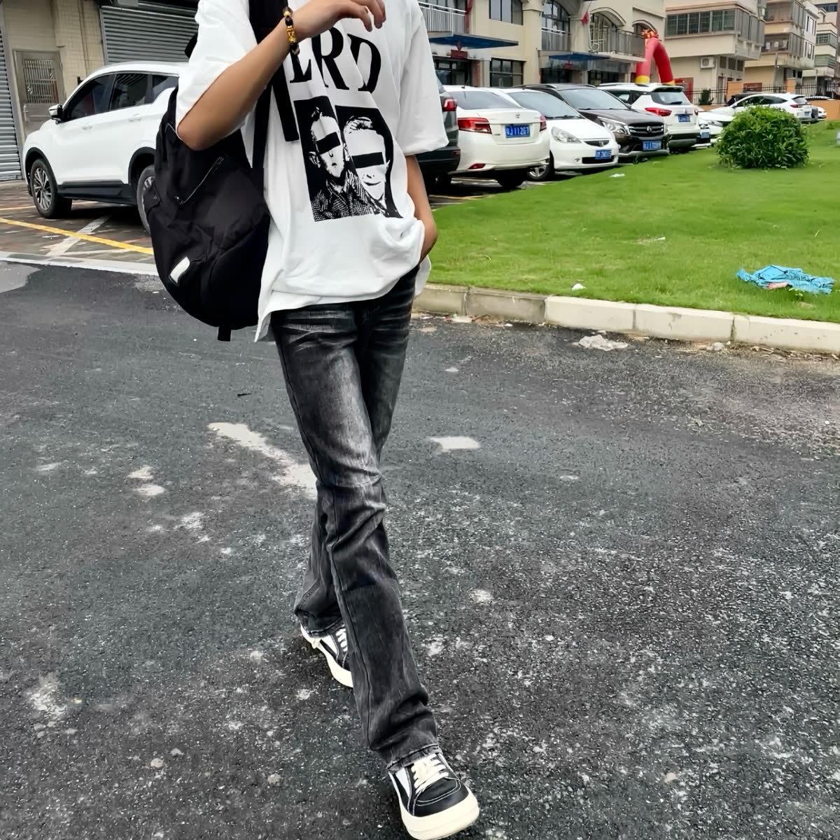 Black and gray high street retro jeans men s summer new American vibe trendy brand straight thin scimitar slightly pulled pants 3XL чорний
Black and gray high street retro jeans men s summer new American vibe trendy brand straight thin scimitar slightly pulled pants 3XL чорний