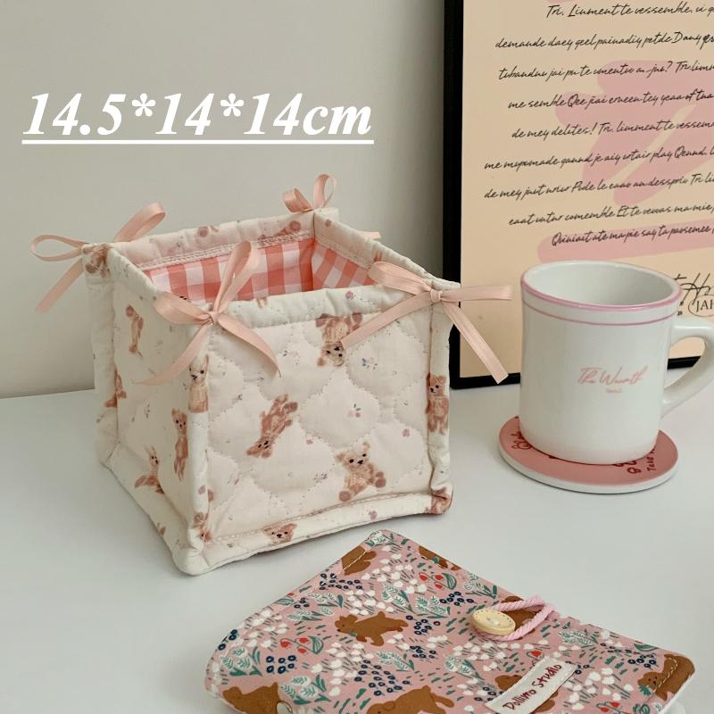 Cute Bear Storage Basket with Bow Quilted Desktop Storage Baskets INS Style Storage Box Cosmetics Sundries Organization Bag 2025
Cute Bear Storage Basket with Bow Quilted Desktop Storage Baskets INS Style Storage Box Cosmetics Sundries Organization Bag 2025