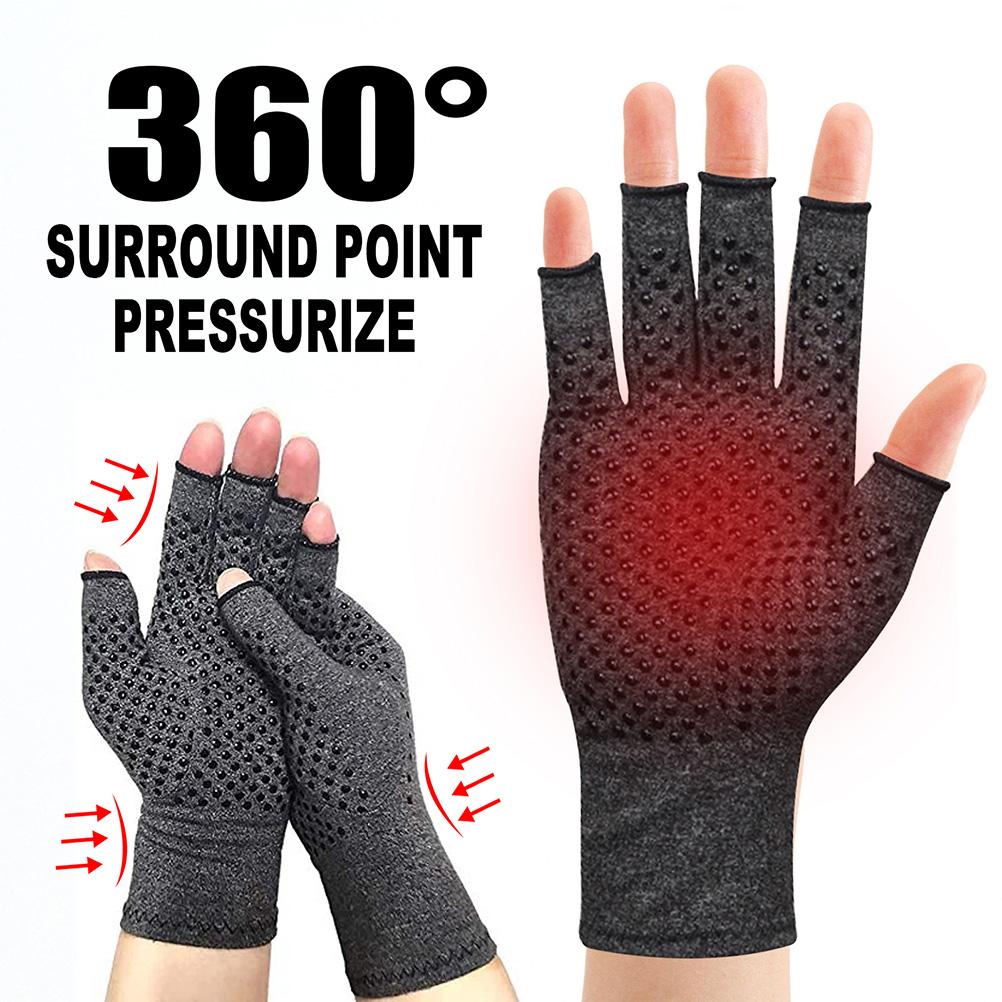 Перчатки от артрита Компрессионные перчатки Тренировочные перчатки с давлением Дышащие спортивные перчатки Точка клея Не