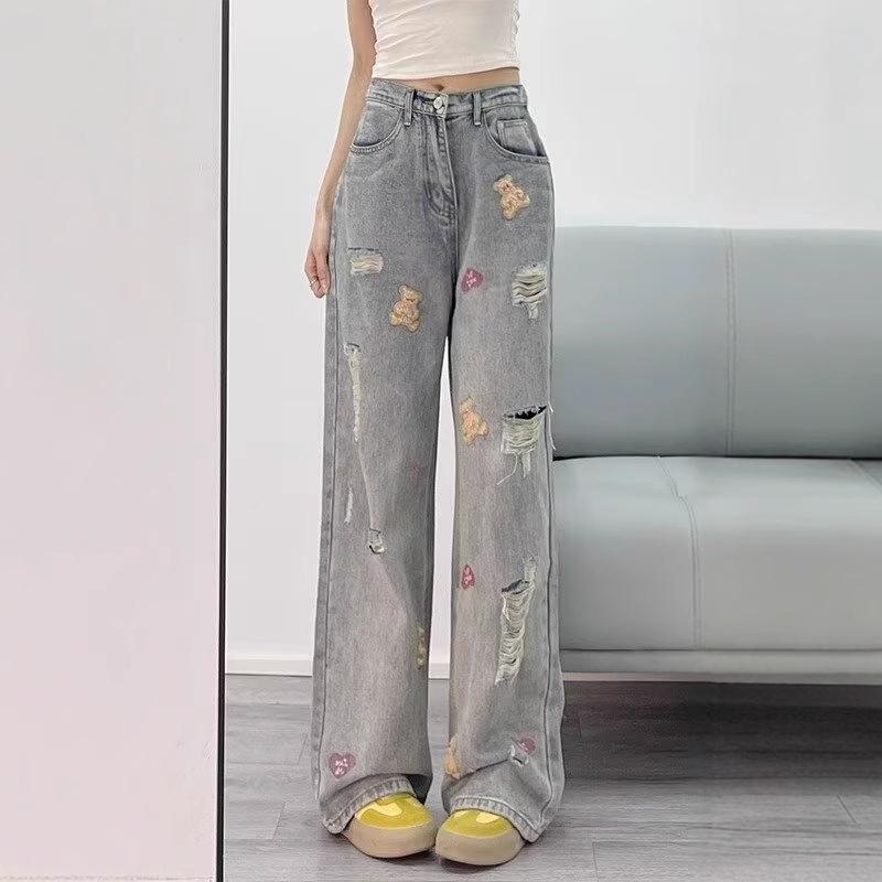Plus Size Women s Ripped Bear Embroidery Straight-Leg Jeans - Autumn 2025 L синій
Plus Size Women s Ripped Bear Embroidery Straight-Leg Jeans - Autumn 2025 L синій