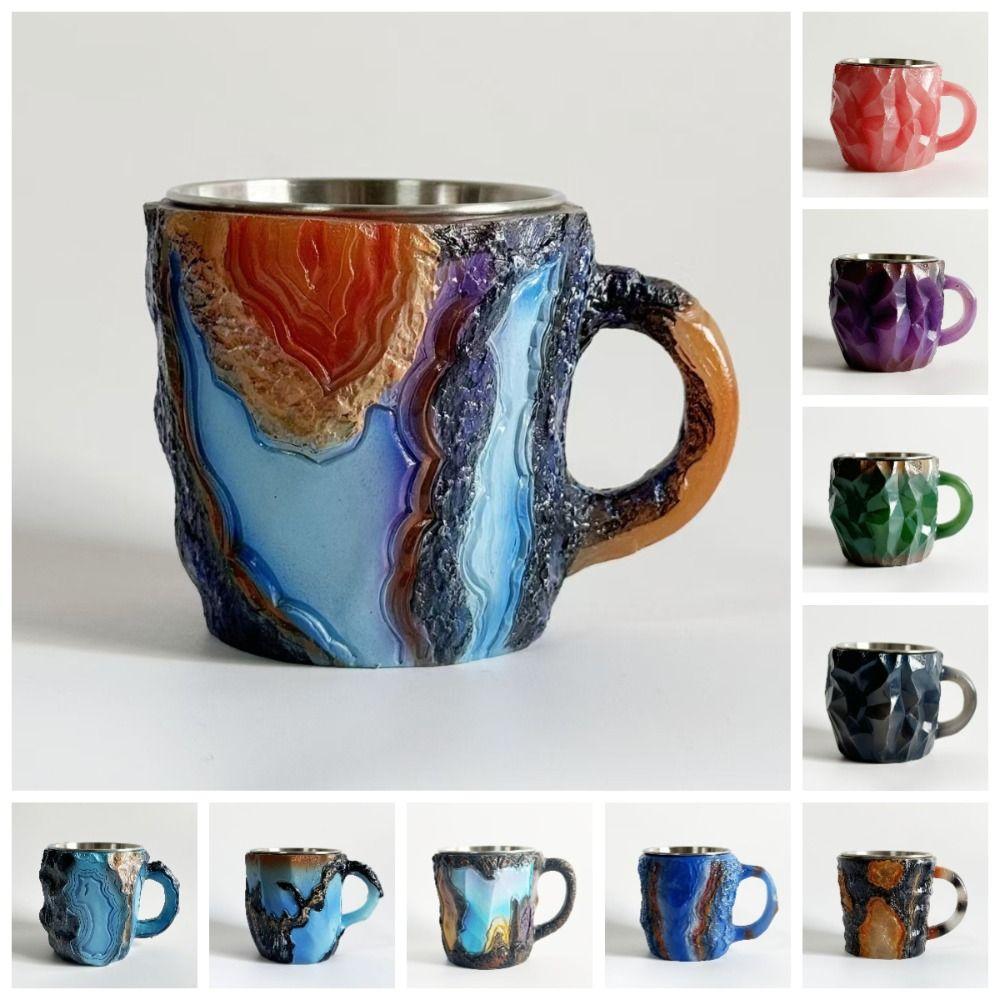 Multi-Colored Imitate Mineral Crystal Coffee Mugs Heat Resistant Creative Coffee Cup Home Office Style L
Multi-Colored Imitate Mineral Crystal Coffee Mugs Heat Resistant Creative Coffee Cup Home Office Style L