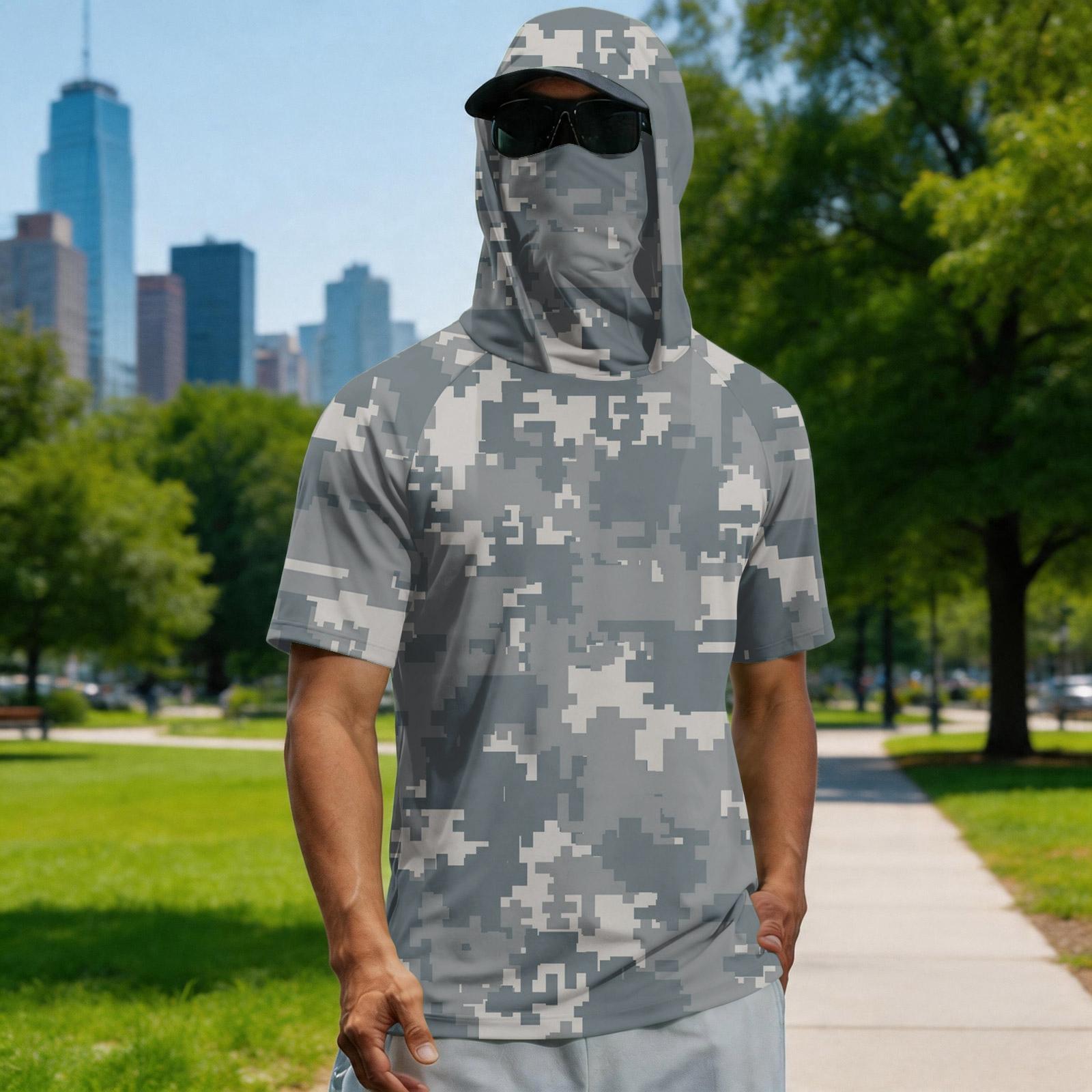 Men s Summer Quick-Dry Short Sleeve T-Shirt with Hood Lightweight Breathable Fishing Sport UV Protection Outdoor Activewear L
Men s Summer Quick-Dry Short Sleeve T-Shirt with Hood Lightweight Breathable Fishing Sport UV Protection Outdoor Activewear L