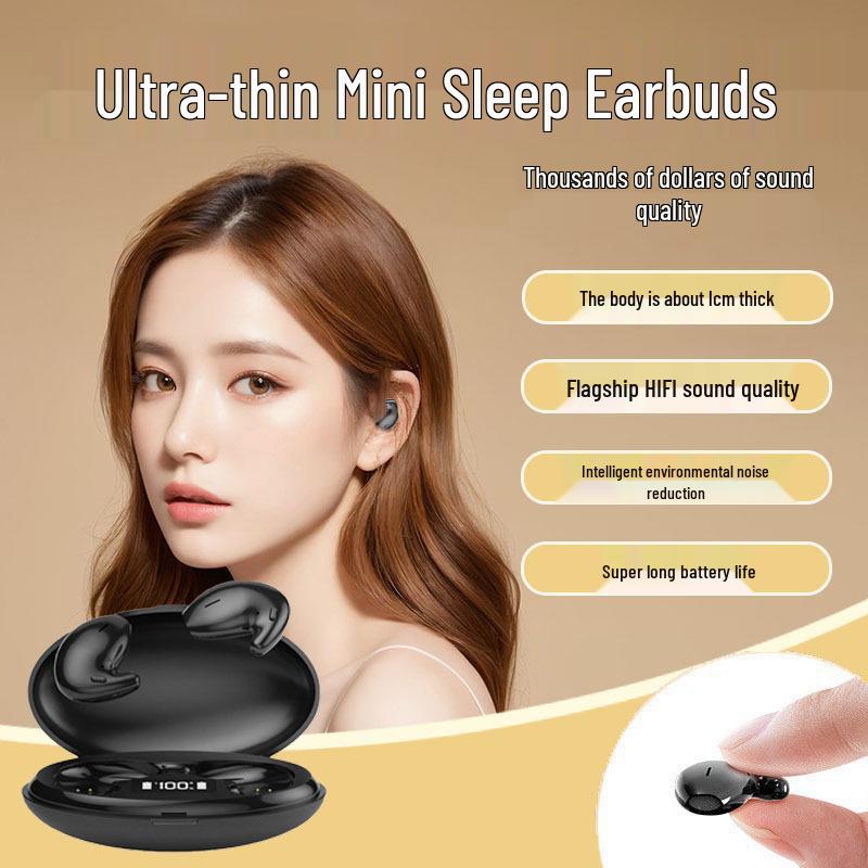 Ultra-thin Wireless Bluetooth Sleep Earbuds: Long Battery, Noise Cancelling, Mini Invisible, In-ear for Side Sleeping & Sports Skin Color
Ultra-thin Wireless Bluetooth Sleep Earbuds: Long Battery, Noise Cancelling, Mini Invisible, In-ear for Side Sleeping & Sports Skin Color