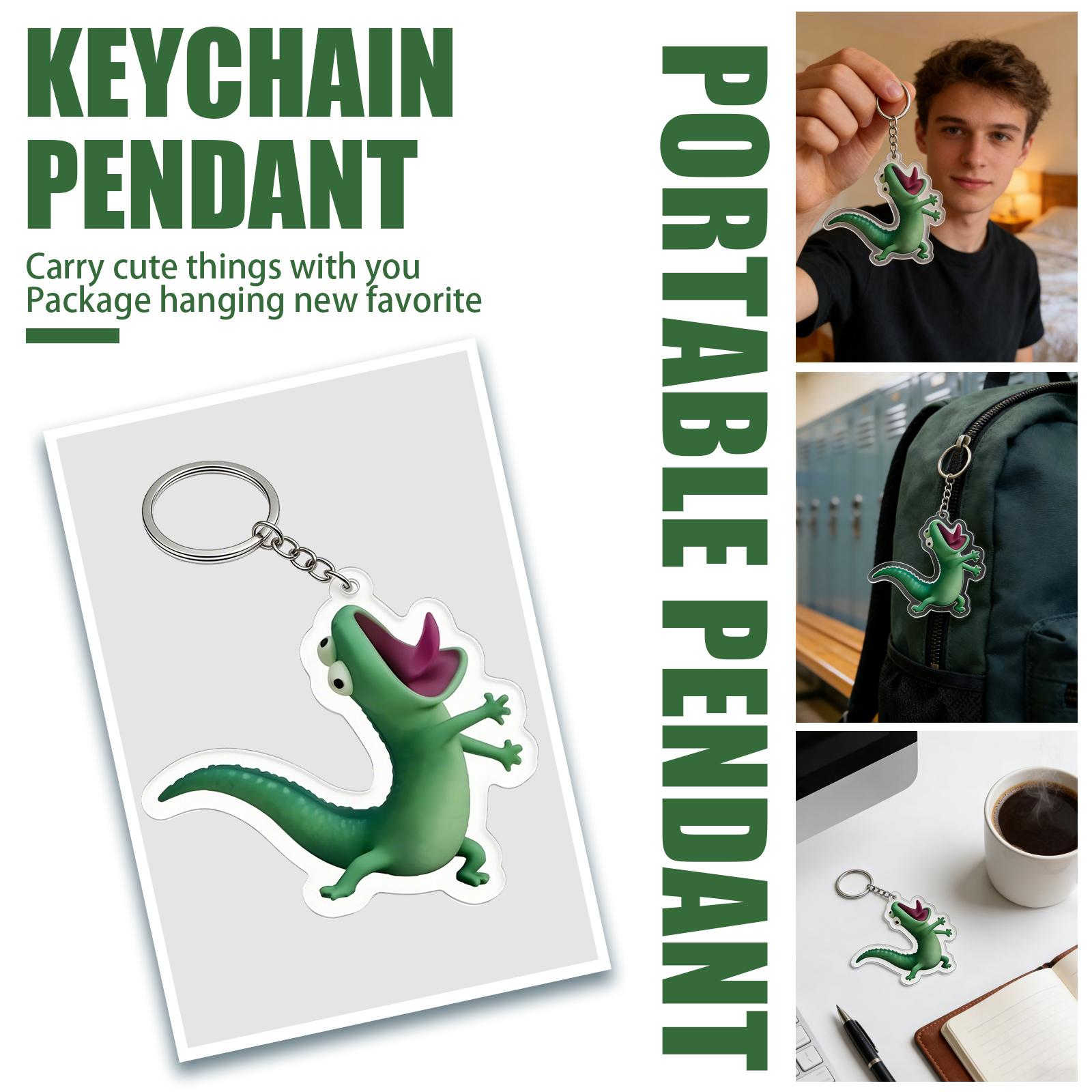 Cute And Quirky Lizard Acrylic Keychain, Perfect As A Gift For Friends And Family One Size зелений
Cute And Quirky Lizard Acrylic Keychain, Perfect As A Gift For Friends And Family One Size зелений