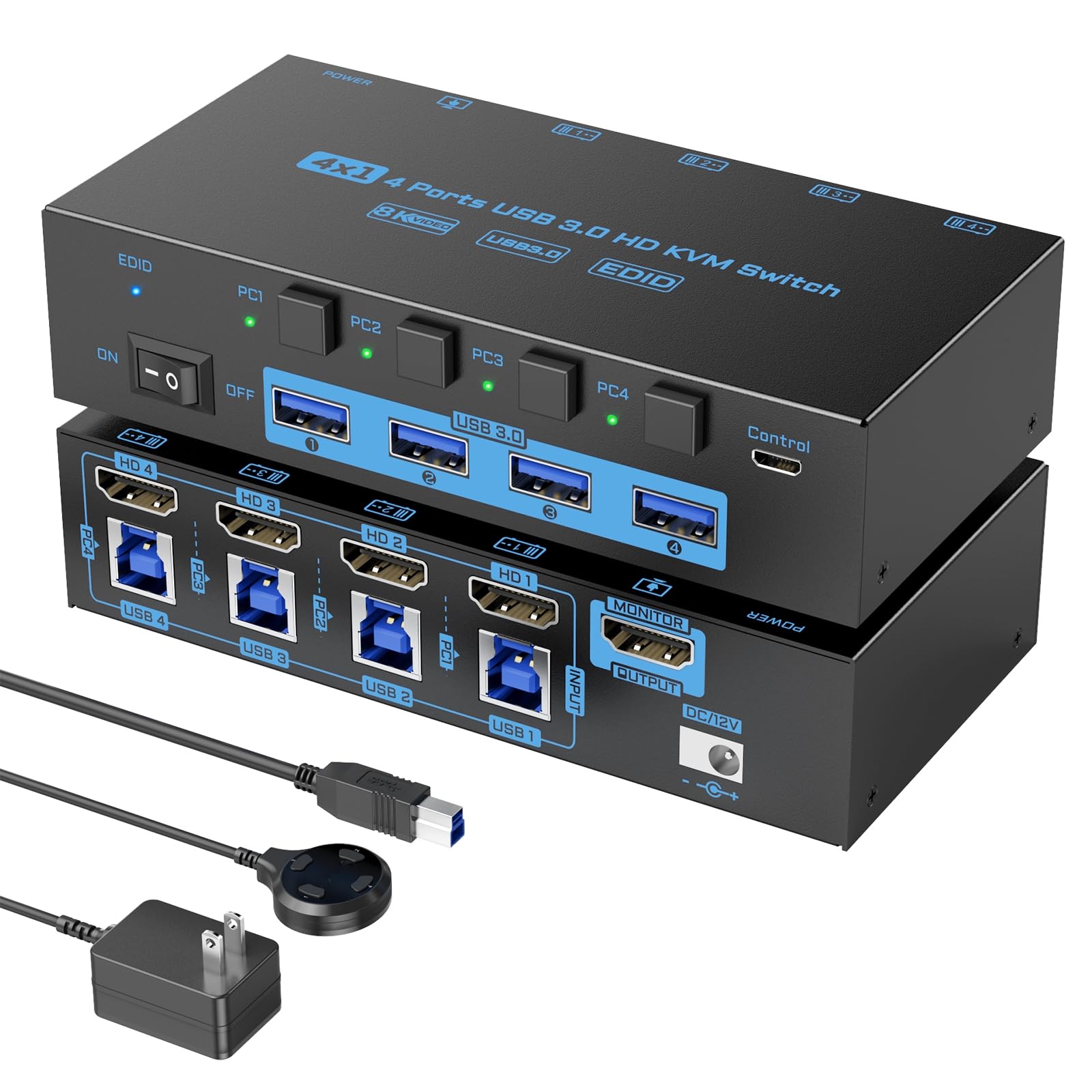 ANXQQ 8K KVM-переключатель для 4 компьютеров с одним дисплеем HDMI поддерживает EDID KVM-переключатель с 4 входами поставляется с проводным пультом дистанционного управления и адаптером питания HDMI,
ANXQQ 8K KVM-переключатель для 4 компьютеров с одним дисплеем HDMI поддерживает EDID KVM-переключатель с 4 входами поставляется с проводным пультом дистанционного управления и адаптером питания HDMI,