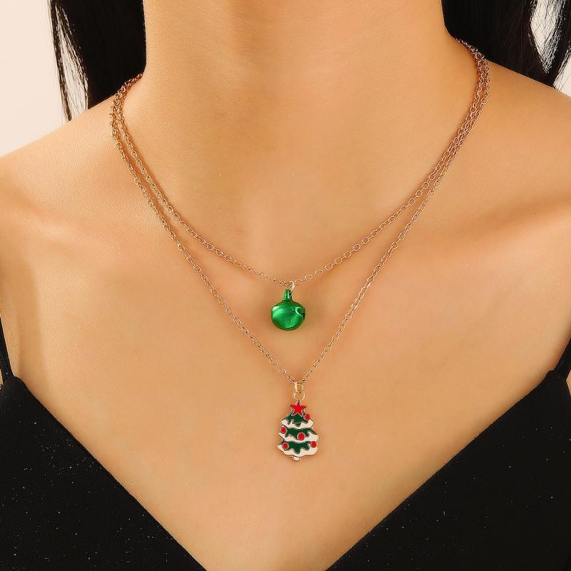 Двухслойное рождественское ожерелье Санта Колокольчик Елка Олень Кулон Цепочка на ключицу Праздничные украшения Подарок для женщин
Двухслойное рождественское ожерелье Санта Колокольчик Елка Олень Кулон Цепочка на ключицу Праздничные украшения Подарок для женщин