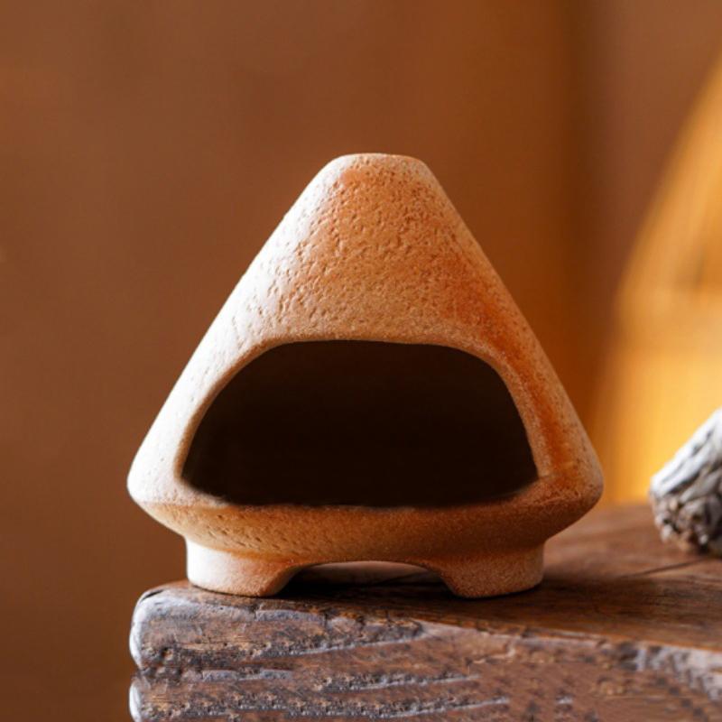 Ceramic Sage Smudging Holder, Pyramid Design Incense Burner With Smoke Outlet F
Ceramic Sage Smudging Holder, Pyramid Design Incense Burner With Smoke Outlet F