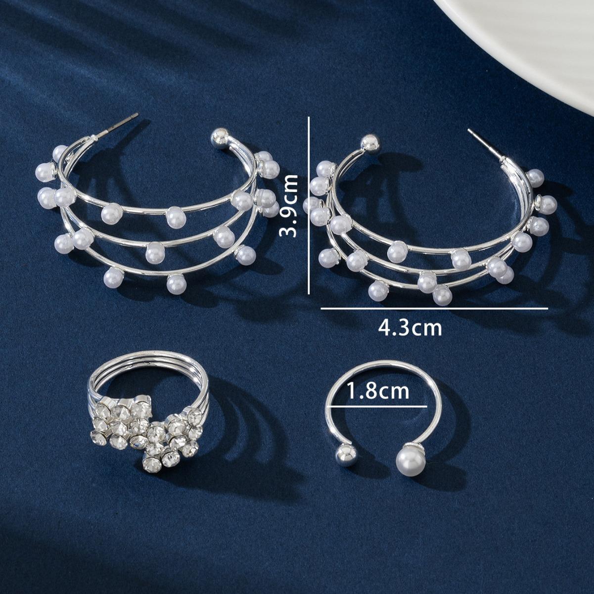Порожнистий дизайн з інкрустацією перлами, набір сережок-пусетів та каблучок, тришаровий, елегантний, французький класичний, з діамантами срібло сірий колір
Порожнистий дизайн з інкрустацією перлами, набір сережок-пусетів та каблучок, тришаровий, елегантний, французький класичний, з діамантами срібло сірий колір