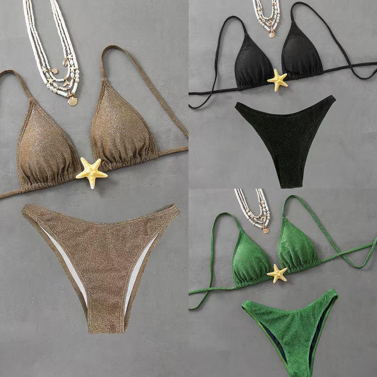 Women s European & American Style Bikini: Split Triangle Top & Bottom Extra Large зелёный
Women s European & American Style Bikini: Split Triangle Top & Bottom Extra Large зелёный