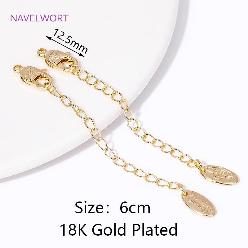 18K Gold Plated Extension Chain With Lobster Clasps End Extension Tail Chain Connectors For DIY Necklace Jewelry Making Supplies 1 pieces
18K Gold Plated Extension Chain With Lobster Clasps End Extension Tail Chain Connectors For DIY Necklace Jewelry Making Supplies 1 pieces